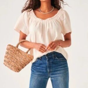 Faherty Women's Annabelle Off White Top